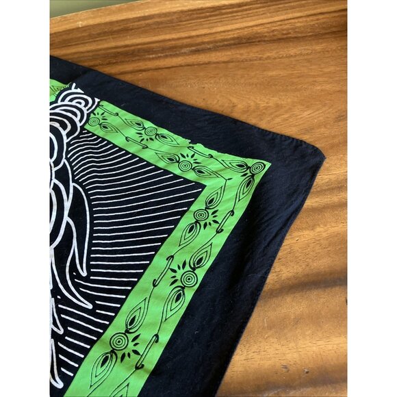 Official Mastodon ONCE MORE 'ROUND THE SUN Bandana Green/Black 19” X 20” - Picture 8 of 10